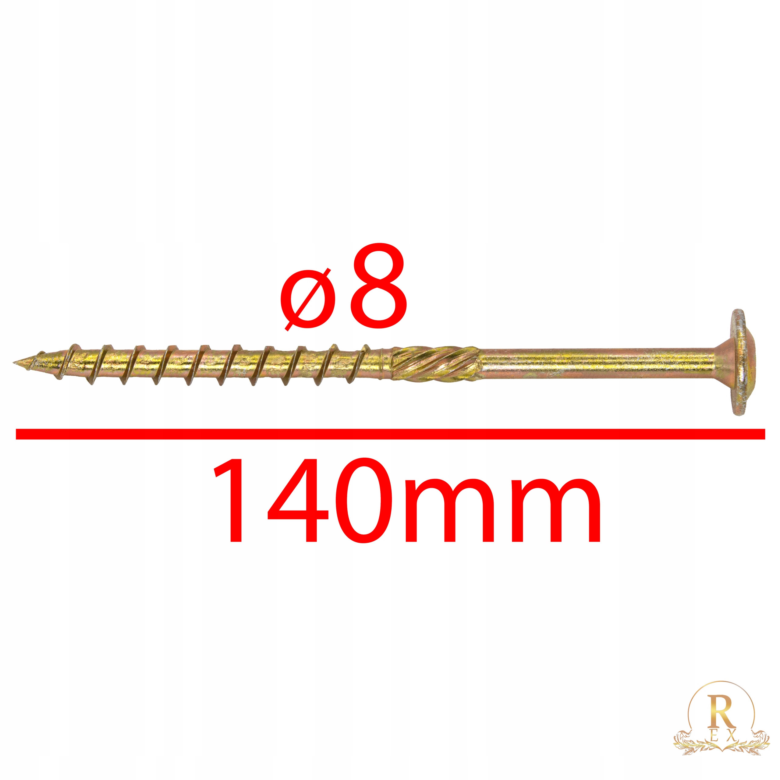 WKRĘTY CIESIELSKIE 8x140 WKRĘT TORX TALERZOWE 50SZT Kod producenta WCT-08140