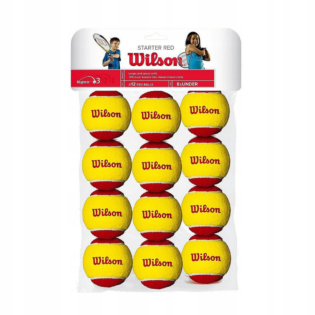 Metodické tenisové míčky Wilson Starter Red 12 ks Stage 3