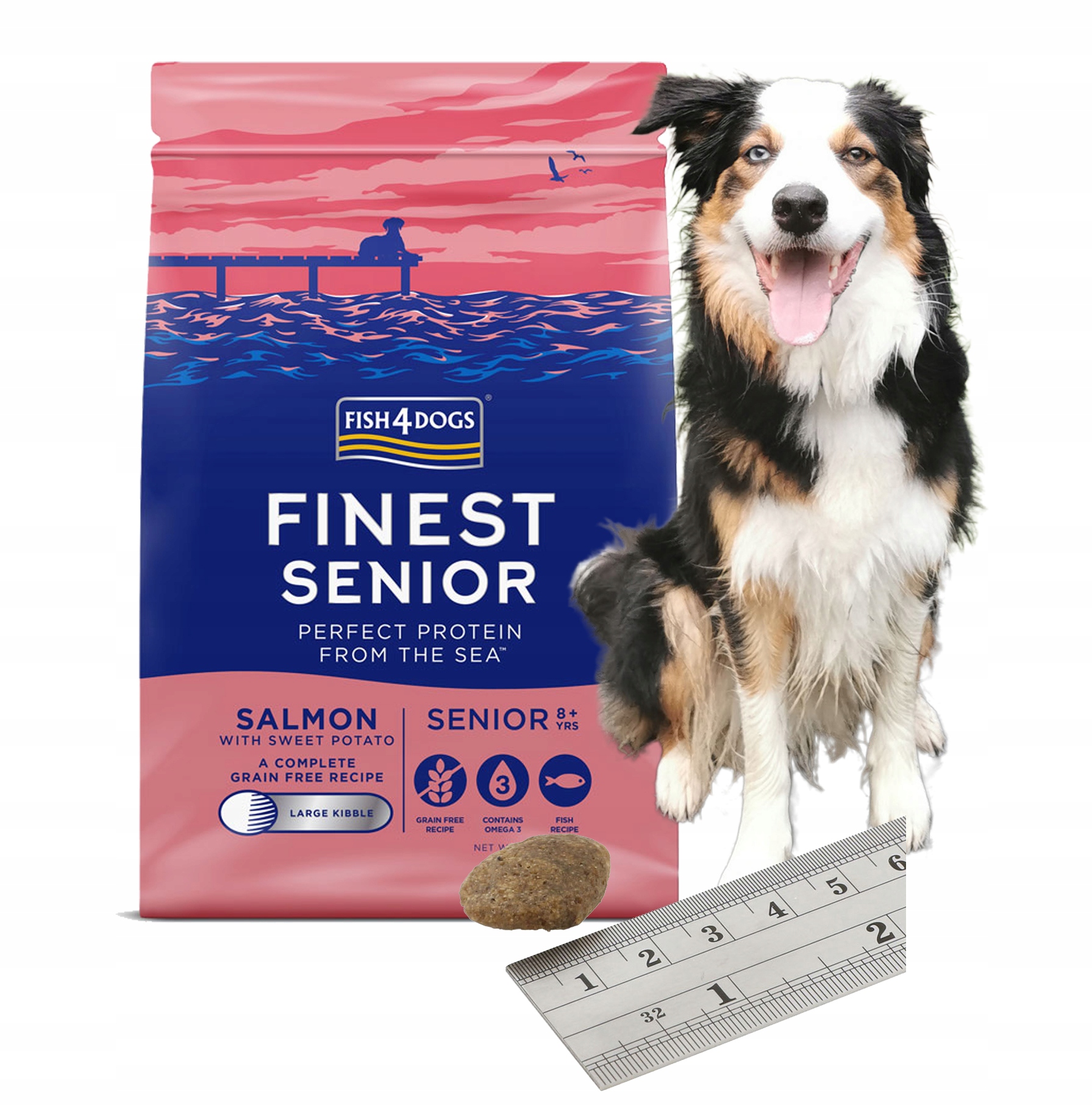 FISH4DOGS Finest Senior Krmivo Suché Pro Psího Seniora 12 kg Velká Plemena