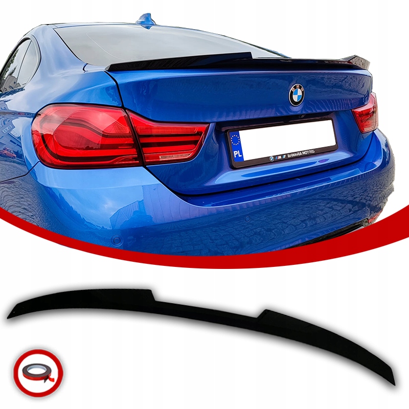 Bmw F32 F36 Letka Spoiler Zadní Krytka M4 Vzhled Černý Lesk