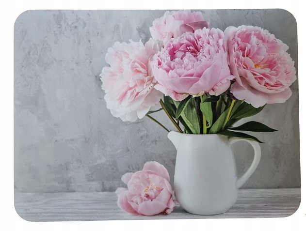 PODKŁADKA MATA NA STÓŁ LAMINOWANA KWIATY W WAZONIE