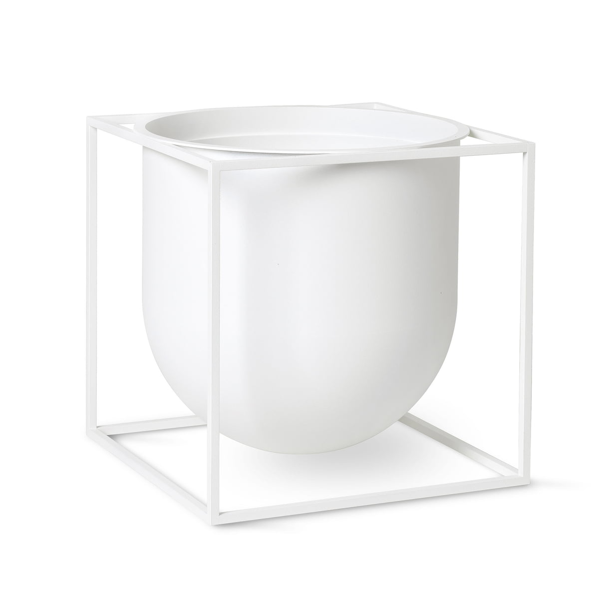 by Lassen Kubus Kvetináč na kvety 23 cm Biely