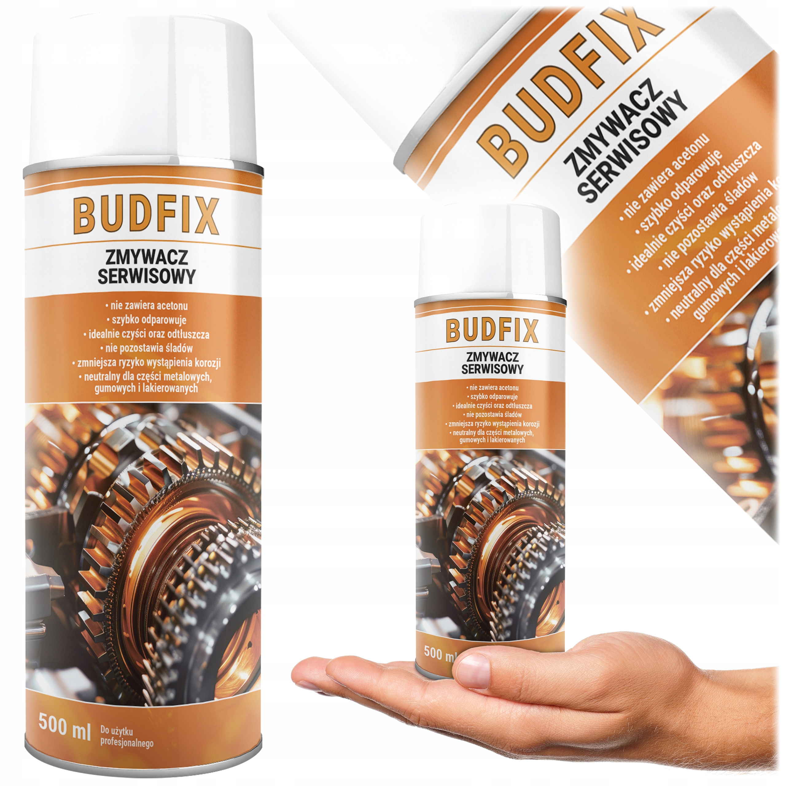 Zmywacz Uniwersalny Serwisowy Odtłuszczacz Spray 500ml Smary Oleje Kleje