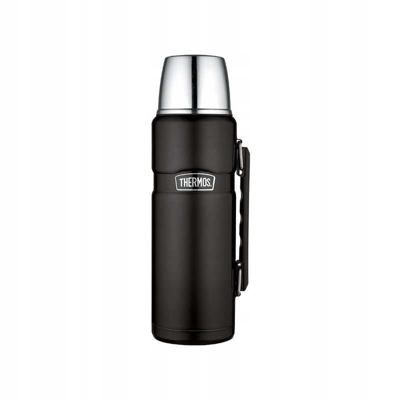 Thermos, Termos z uchwytem na napoje czarny mat, 1,2 l