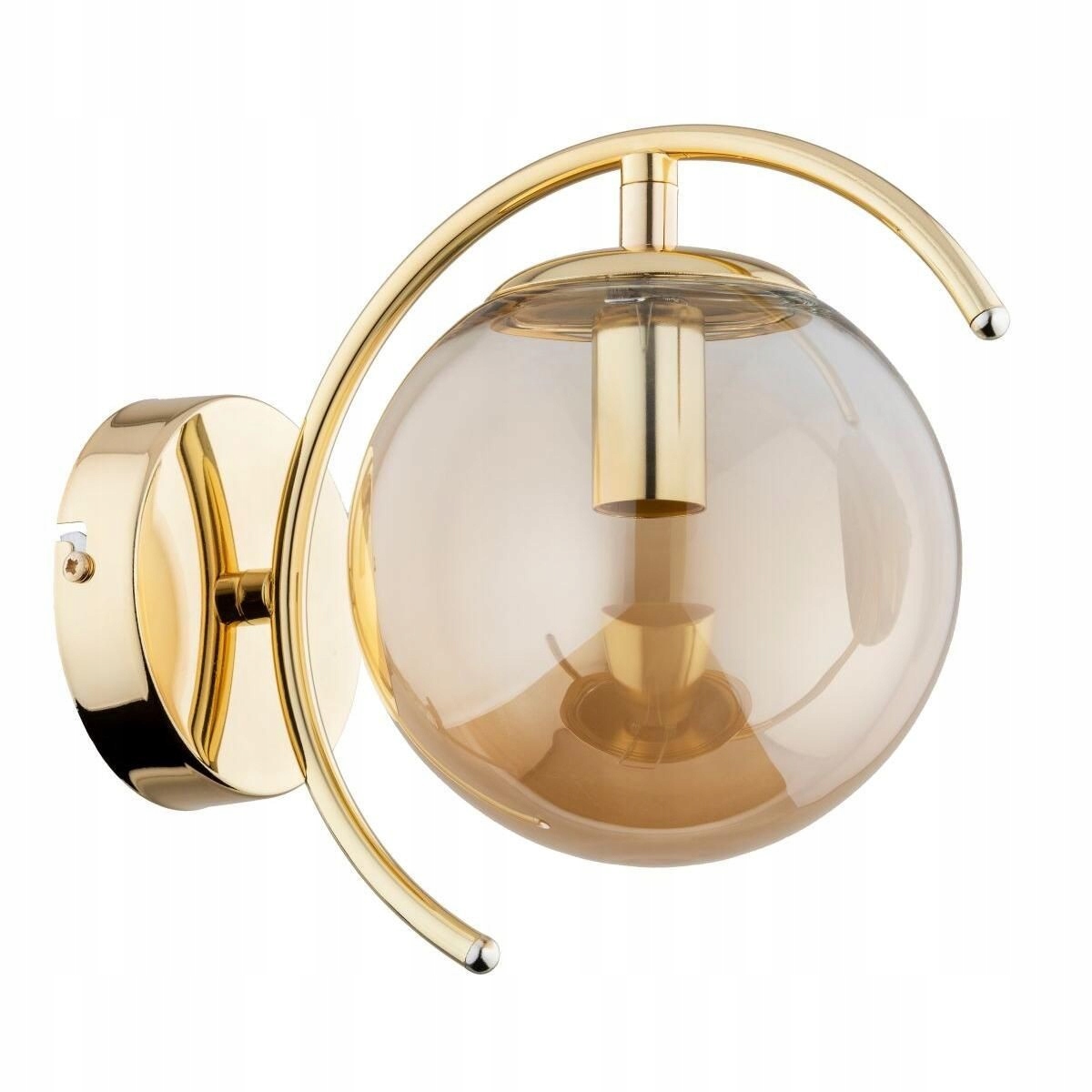 Kinkiet Lampa Ścienna Alfa El-dorado 91515 Bursztynowy Złoty