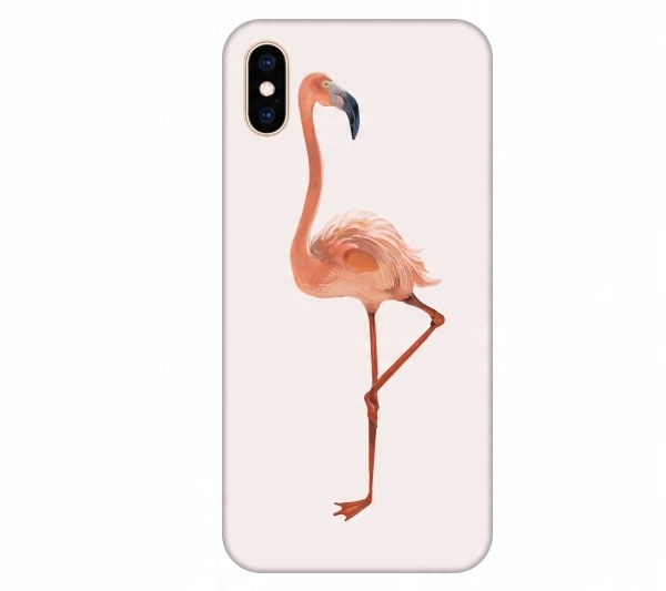

Etui na telefon iPhone X / Xs Ptak flaming akwarel