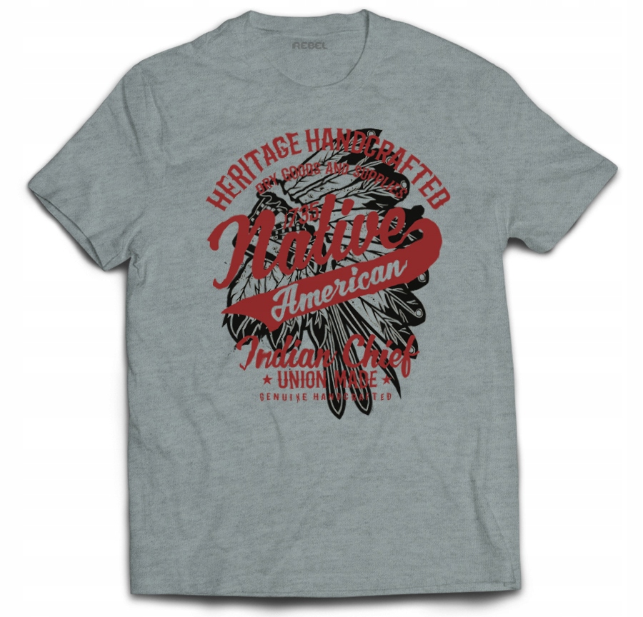 

T-shirt Indianin Pióropusz Wódz Ameryka L