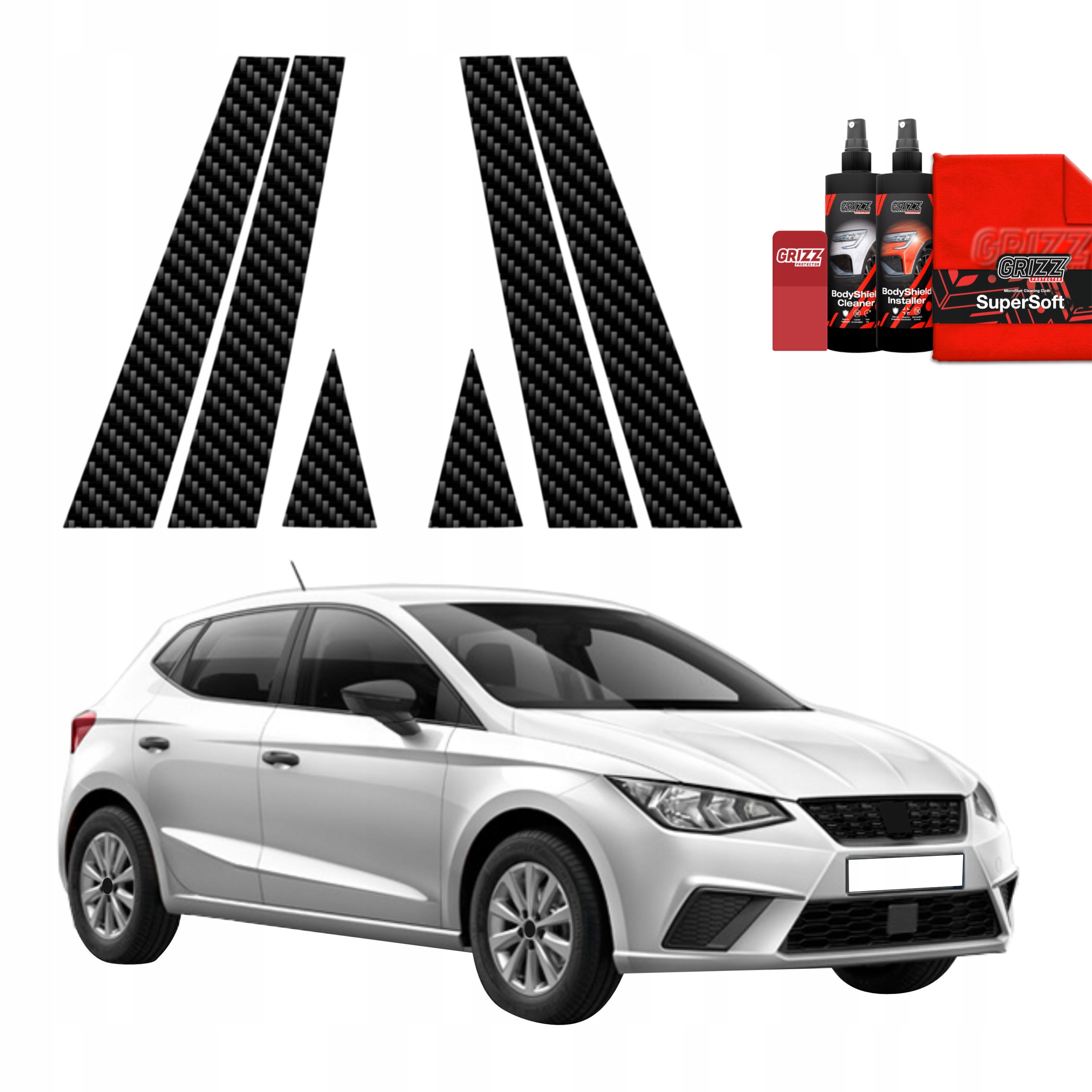 6v1 Fólie na sloupky pro Seat Ibiza (2021-2025)