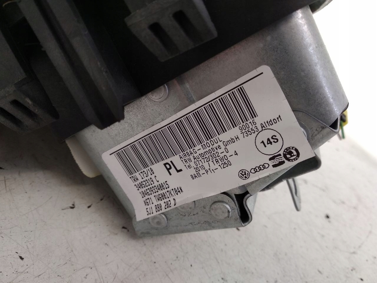 airbag air bag sensor Skoda Fabia II LIFT