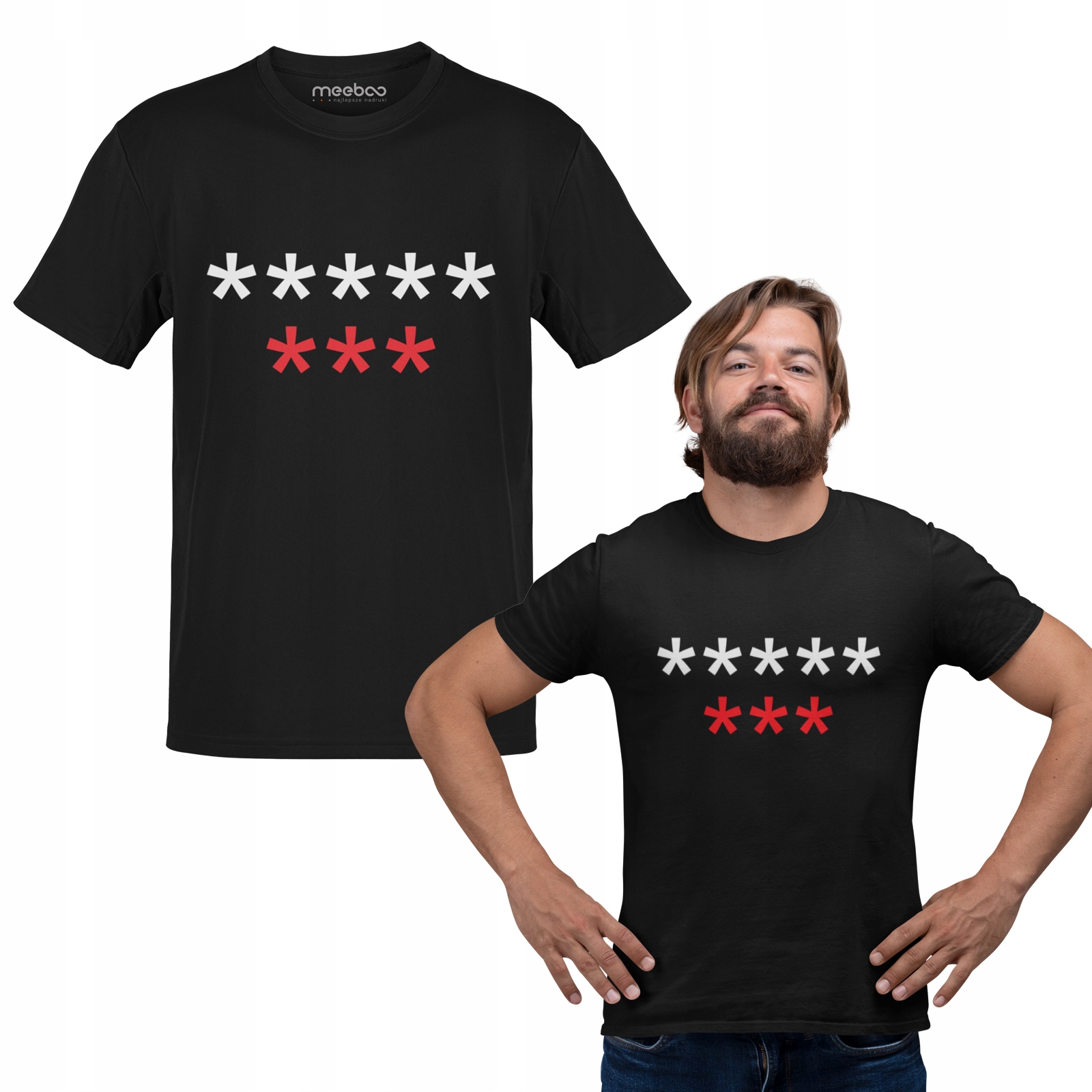 

Koszulka 8 Gwiazdek Anty Pis Duży Tshirt Protest