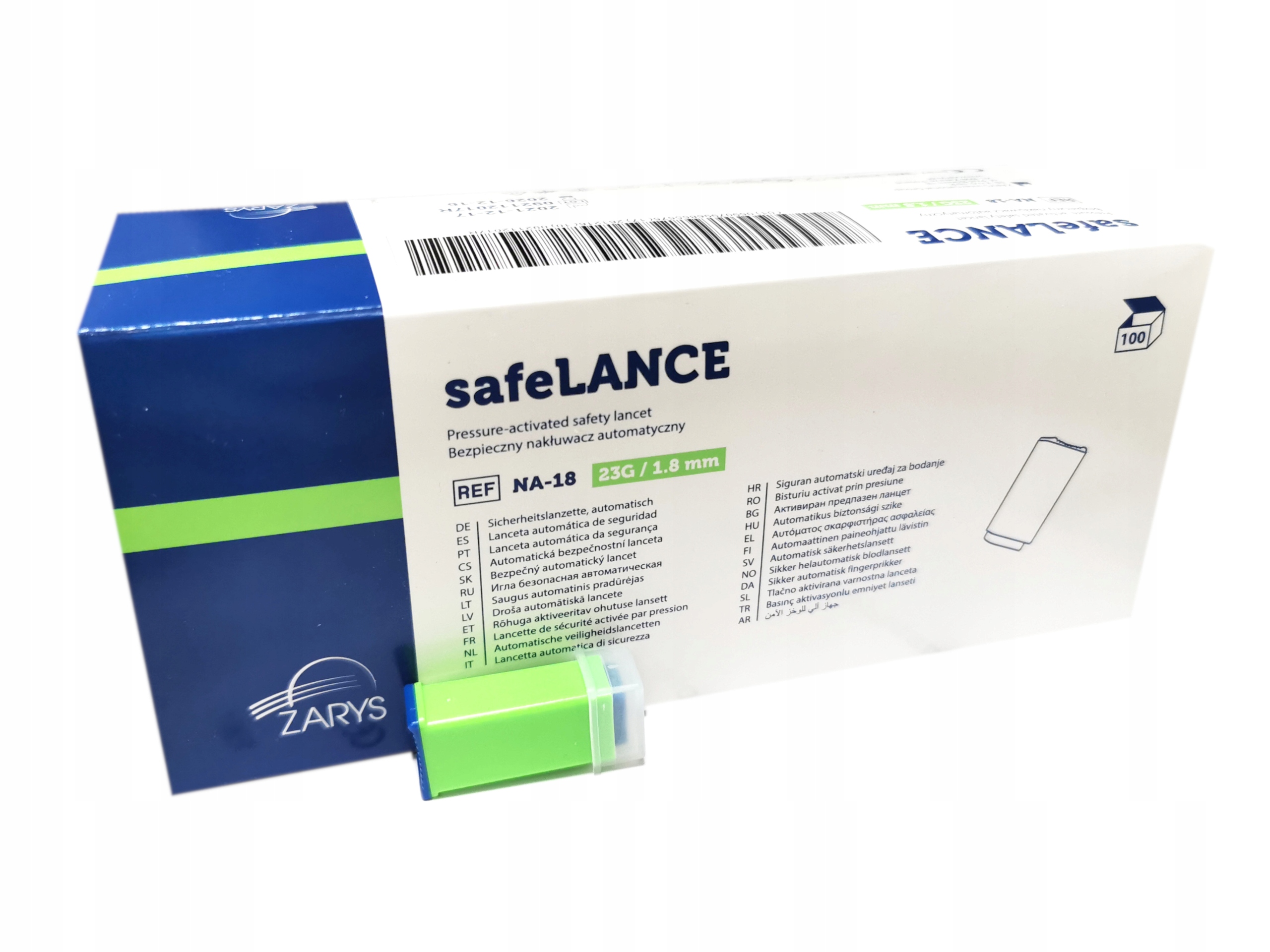 

Bezpieczny nakłuwacz automat. safeLANCE 23G/1,8 mm