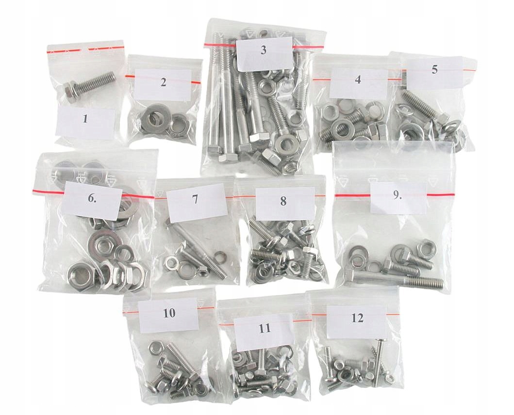 Zestaw śrub do Motorynka M2 Nierdzewne Komplet na Nadwozie Produkt Pl