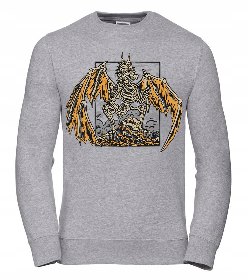 Dámská Mikina Dragon Skeleton 2XL šedá