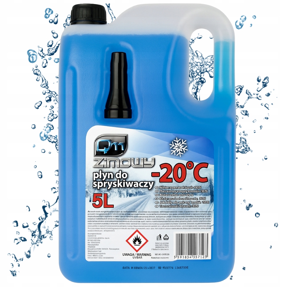 Płyn Do Spryskiwaczy Zimowy Q11 Na Zimę Na Mróz Gotowy Lejek -20°C 5L