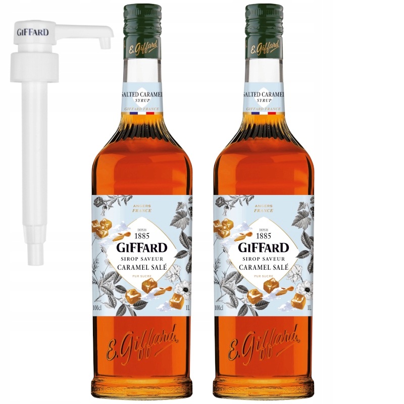 Syrop Smakowy Barmański Giffard Słony Karmel 2x1L Drinki Pompka
