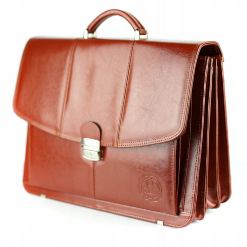 526 Teczka męska 3-komorowa-koniakowa KEMER Marka inna