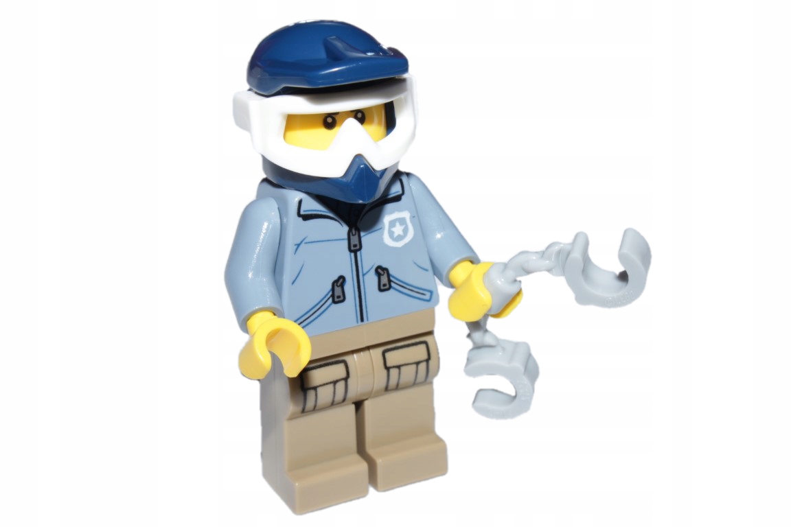 P3*LEGO FIGURKA cty0830 POLICJANT MOTOCYKLISTA KASK KAJDANKI, NOWY Płeć chłopcy dziewczynki