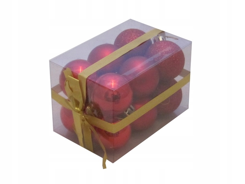 

Bombki nietłukące Czerwone 4,5cm. Kostka 12szt.