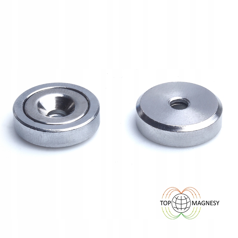 Uchwyt magnetyczny 16 z otworem pod wkręt 1 szt Kod producenta HTN04-16 pod stożkowy łeb śruby