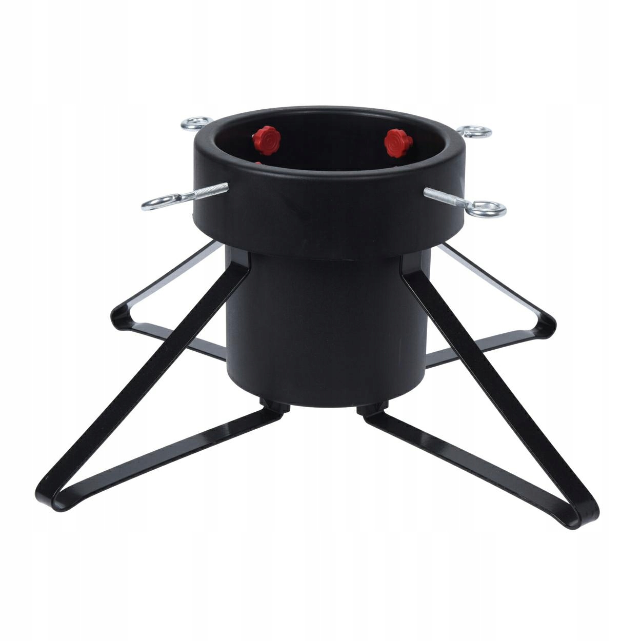 Stojan na vánoční stromeček Regulovatelný černý s nádobou na vodu 1,8 L Vánoční