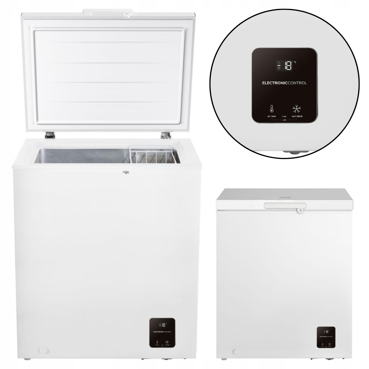 Zamrażarka skrzyniowa Gorenje FH14EAW Biała Wolnostojąca Pojemna