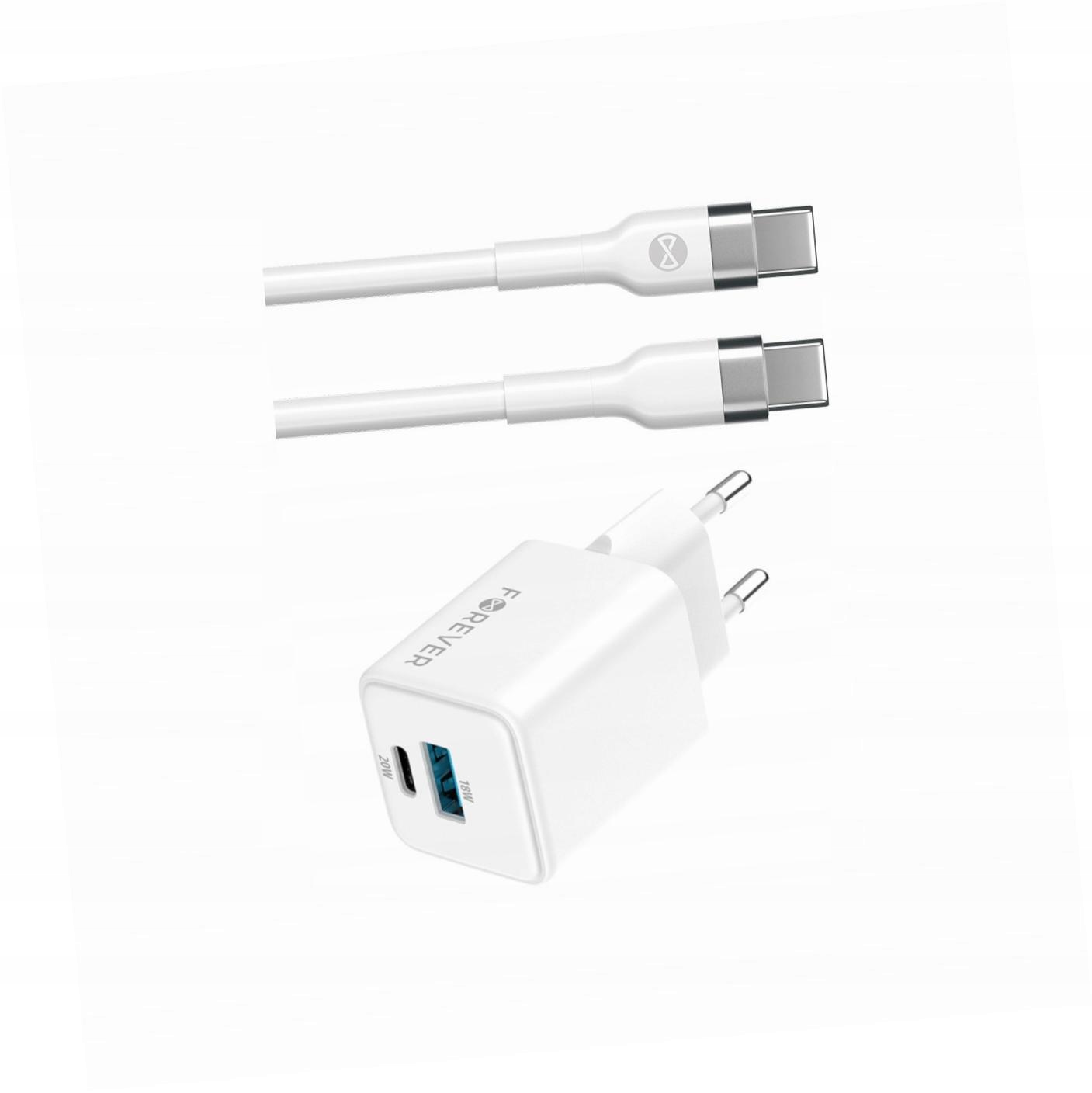 Szybka ładowarka GaN 20W 2 wejścia długim z kablem 2m do Xiaomi Poco F3
