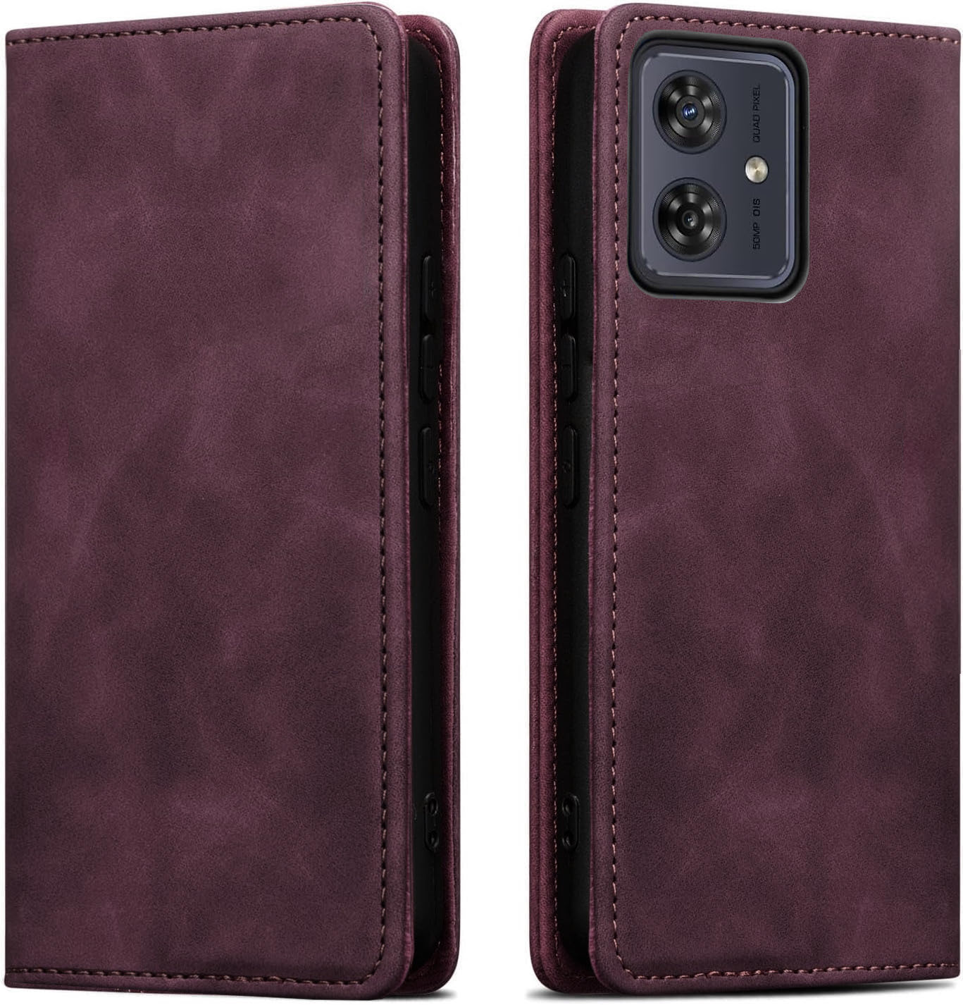 ETUI SKÓRZANE MAGNETYCZNE DO MOTOROLA MOTO G54 5G / Power Edition +SZKŁO Materiał skóra ekologiczna