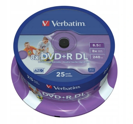 Płyta Verbatim Dvd+r 8,5GB Double Layer Printable
