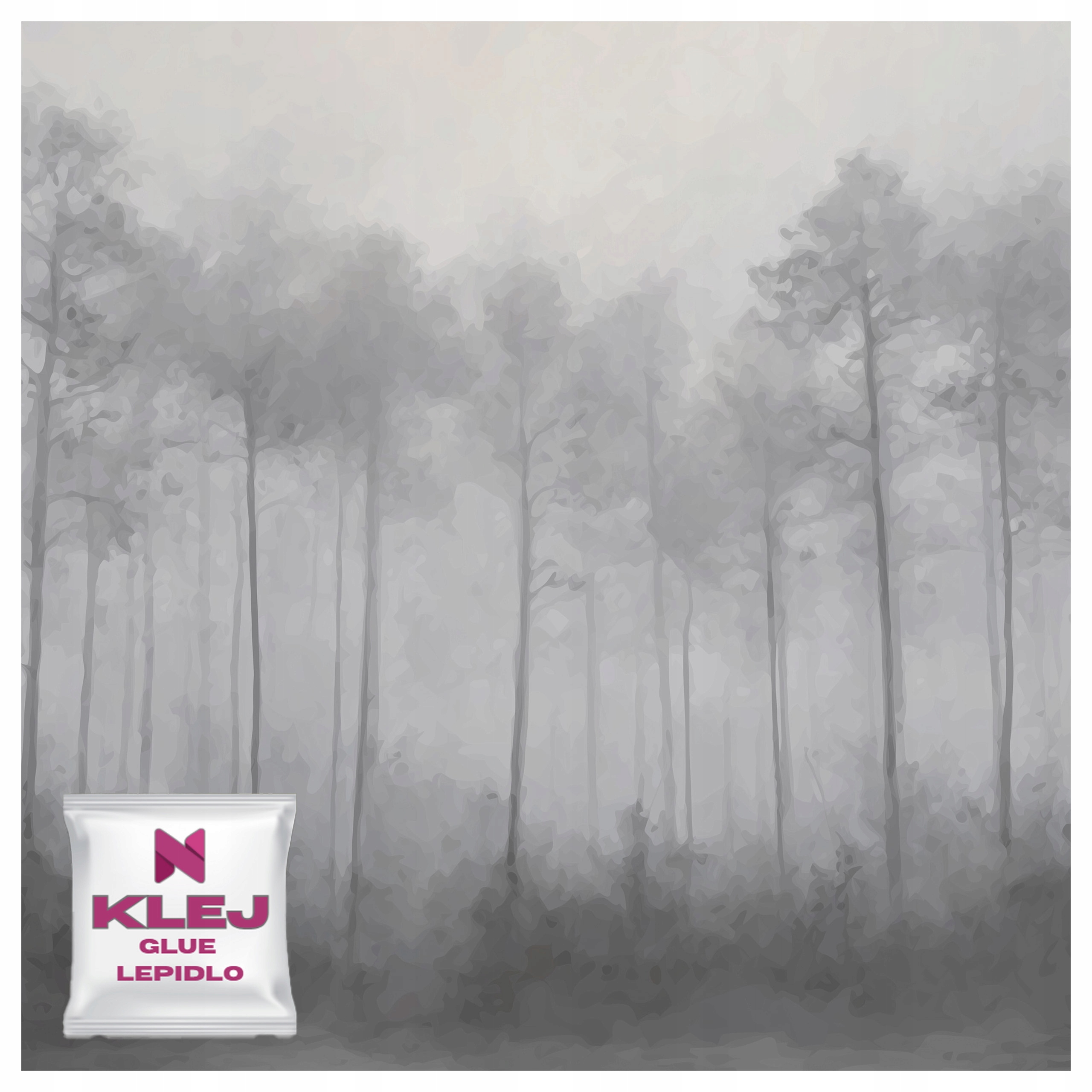 Minimalistická fototapeta Les v mlze na zeď do ložnice obývacího pokoje 260x260