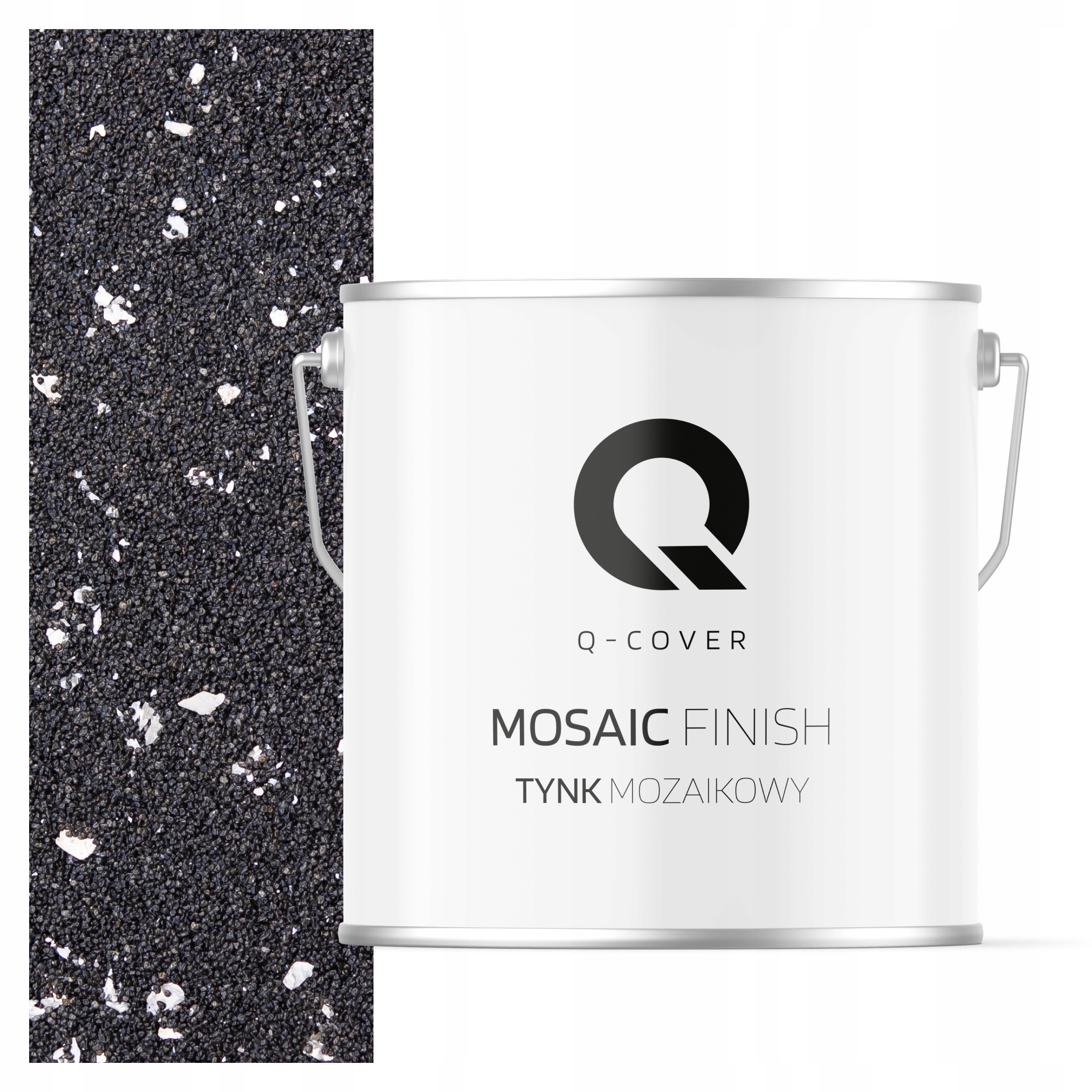 Mozaiková Omítka Mozaika 7KG Černá Se Stříbrnou Slídou M52 Ozdobná Fasáda