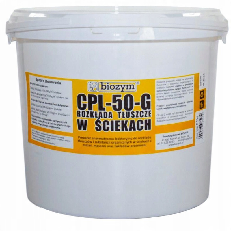 

Biozym Odtłuszczacz Rozkład Tłuszczy CPL-50-G 5Kg