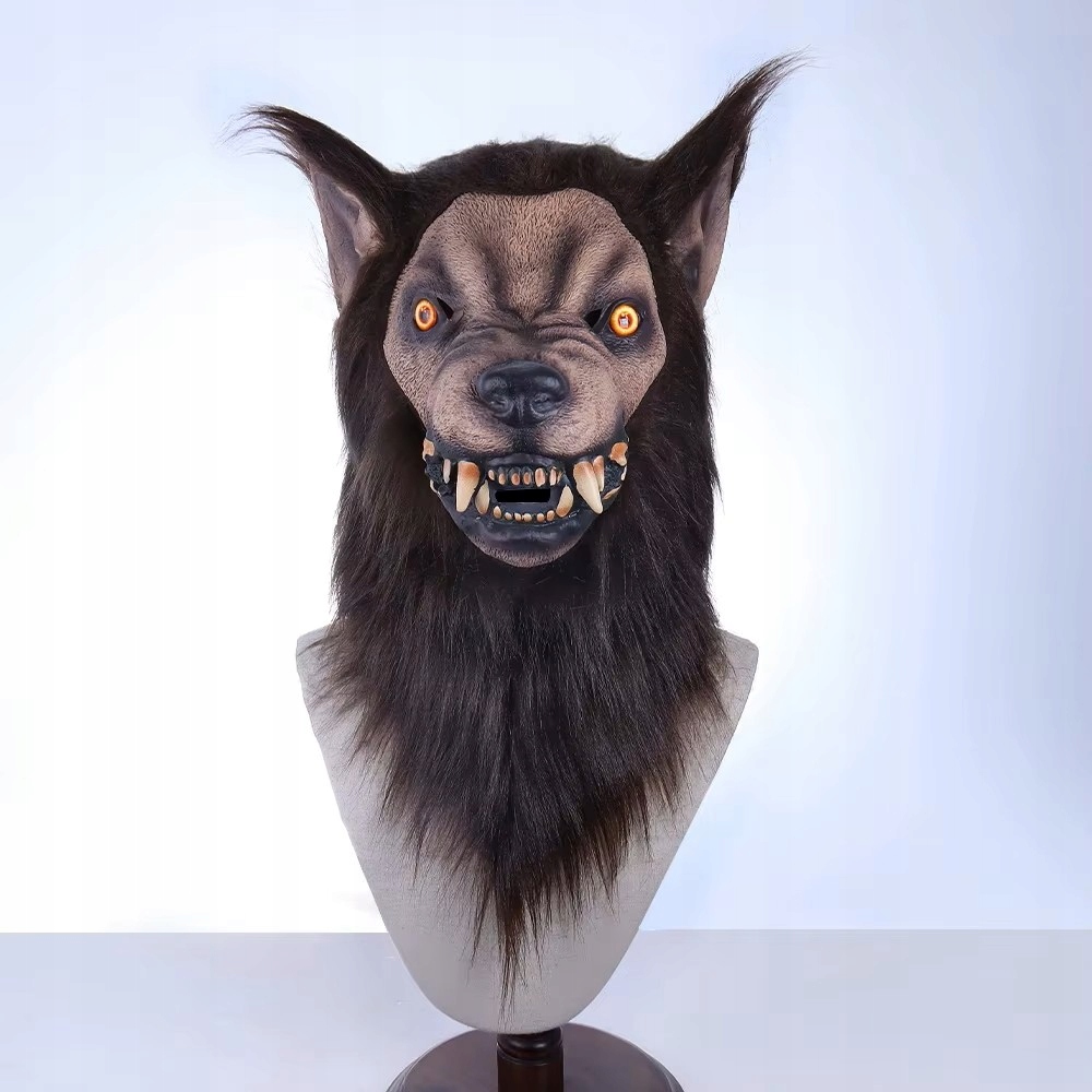 Vlkodlačí maska – realistická latexová cosplayová maska na Halloween