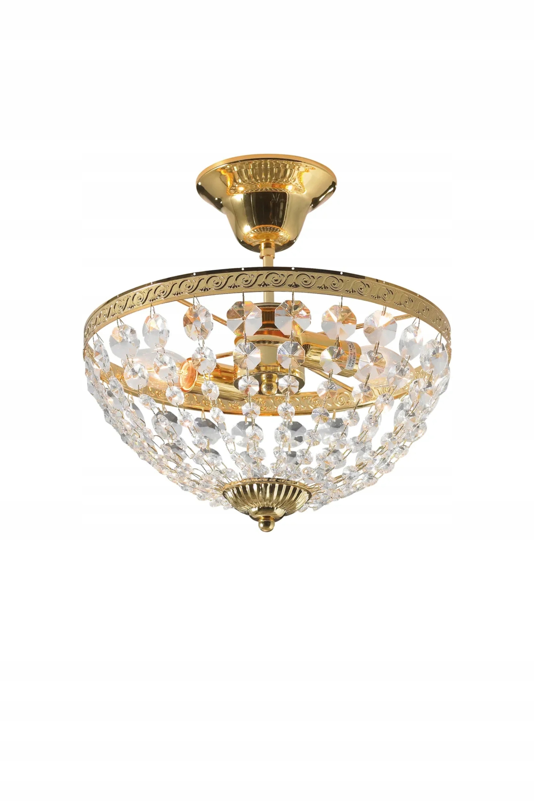 Markslöjd Hanaskog stropné svietidlo zlaté 30 cm