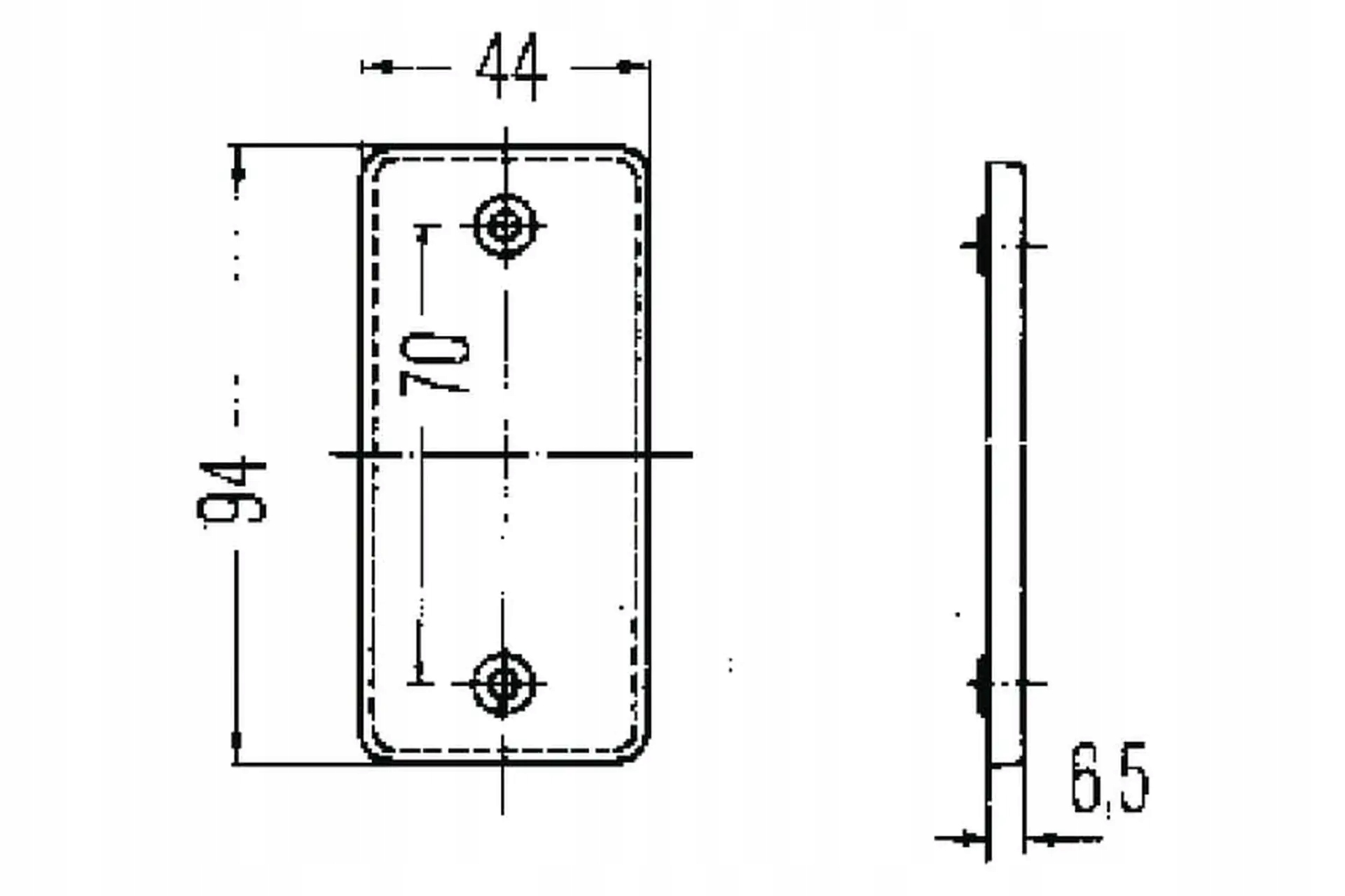 8RA003326051 Reflektor odblaskowy biały Producent części Kramp