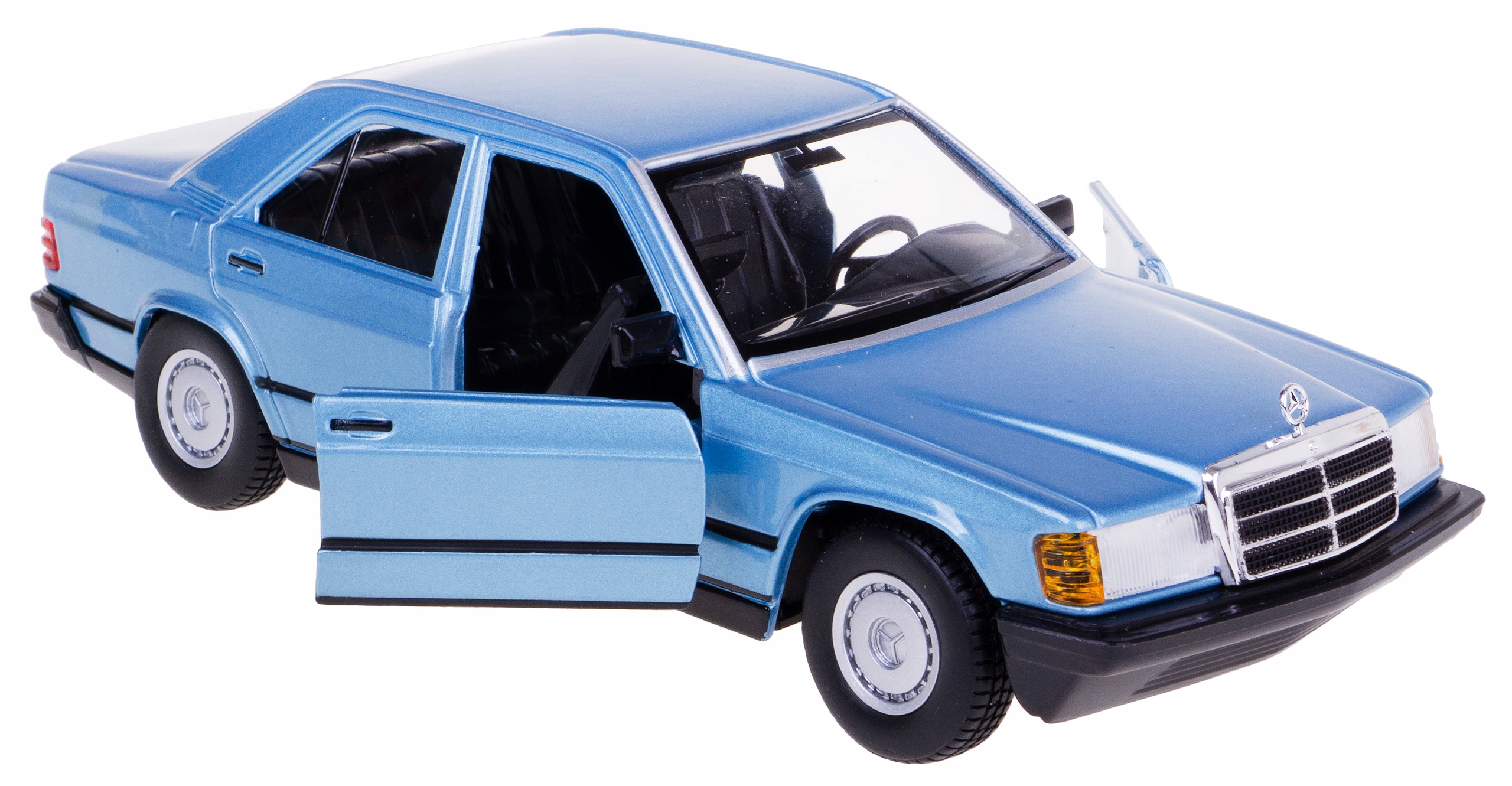 Mercedes-benz 190E 2,6 W201 Model Kovový Bburago 1:24 Modrý