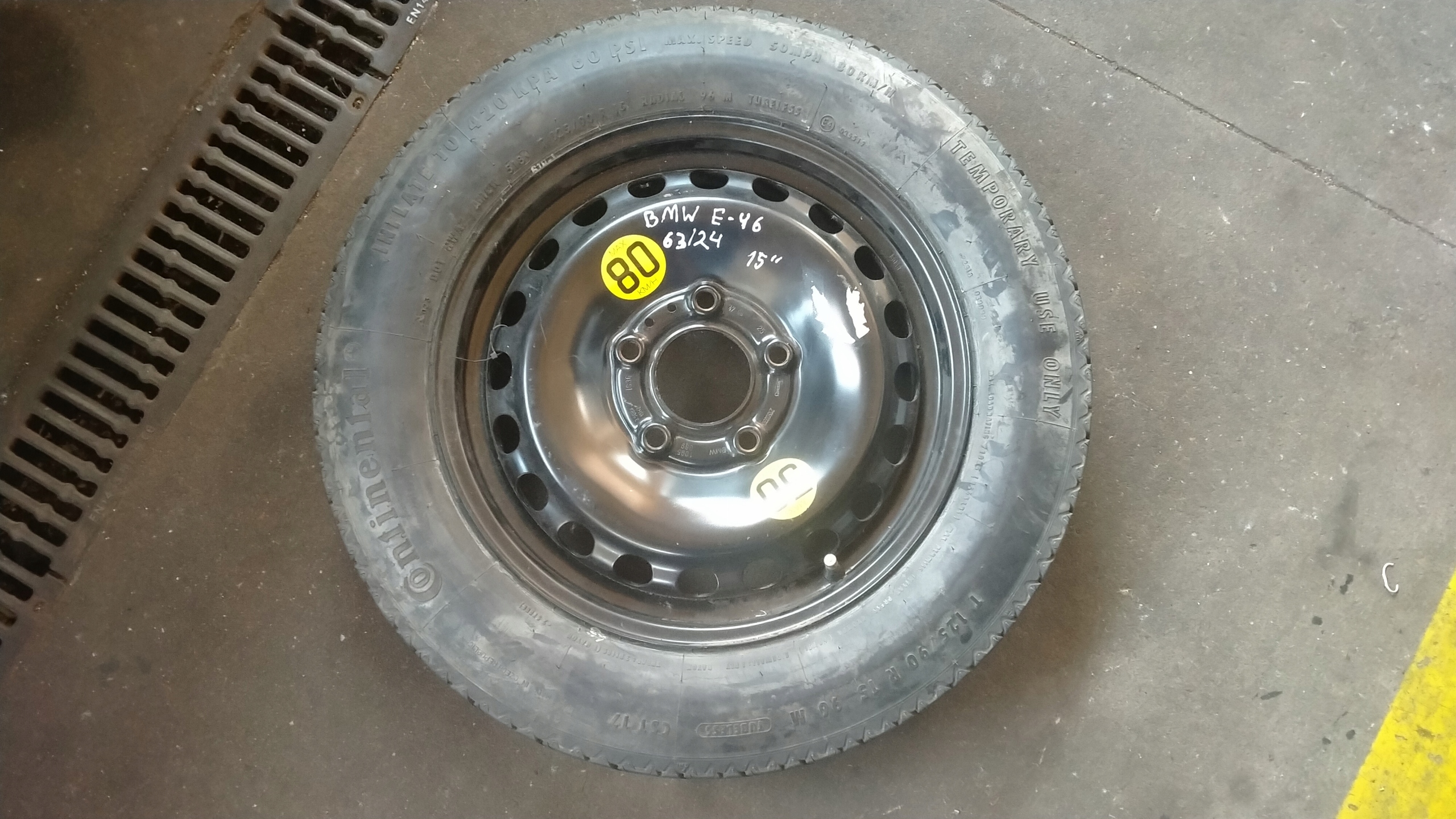BMW E46 wheel spare 15" 15H2 2150330 125/90R15