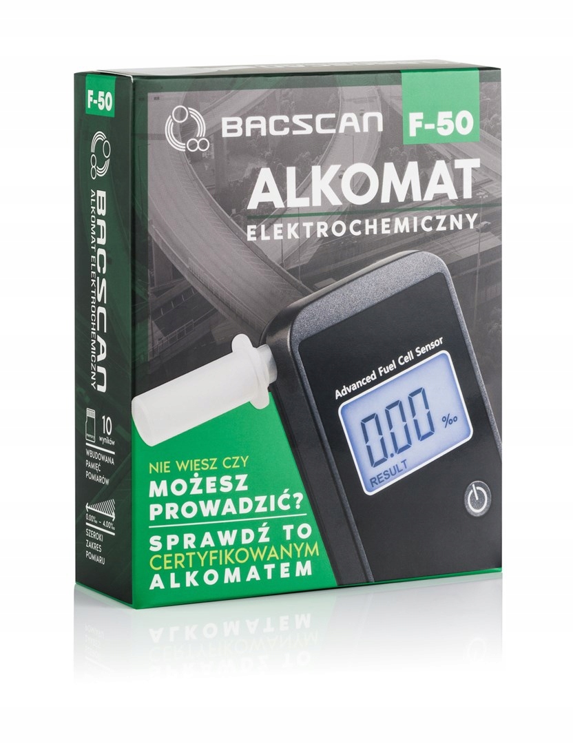 Alkomat elektrochemiczny BACscan F-50 Rodzaj elektrochemiczny