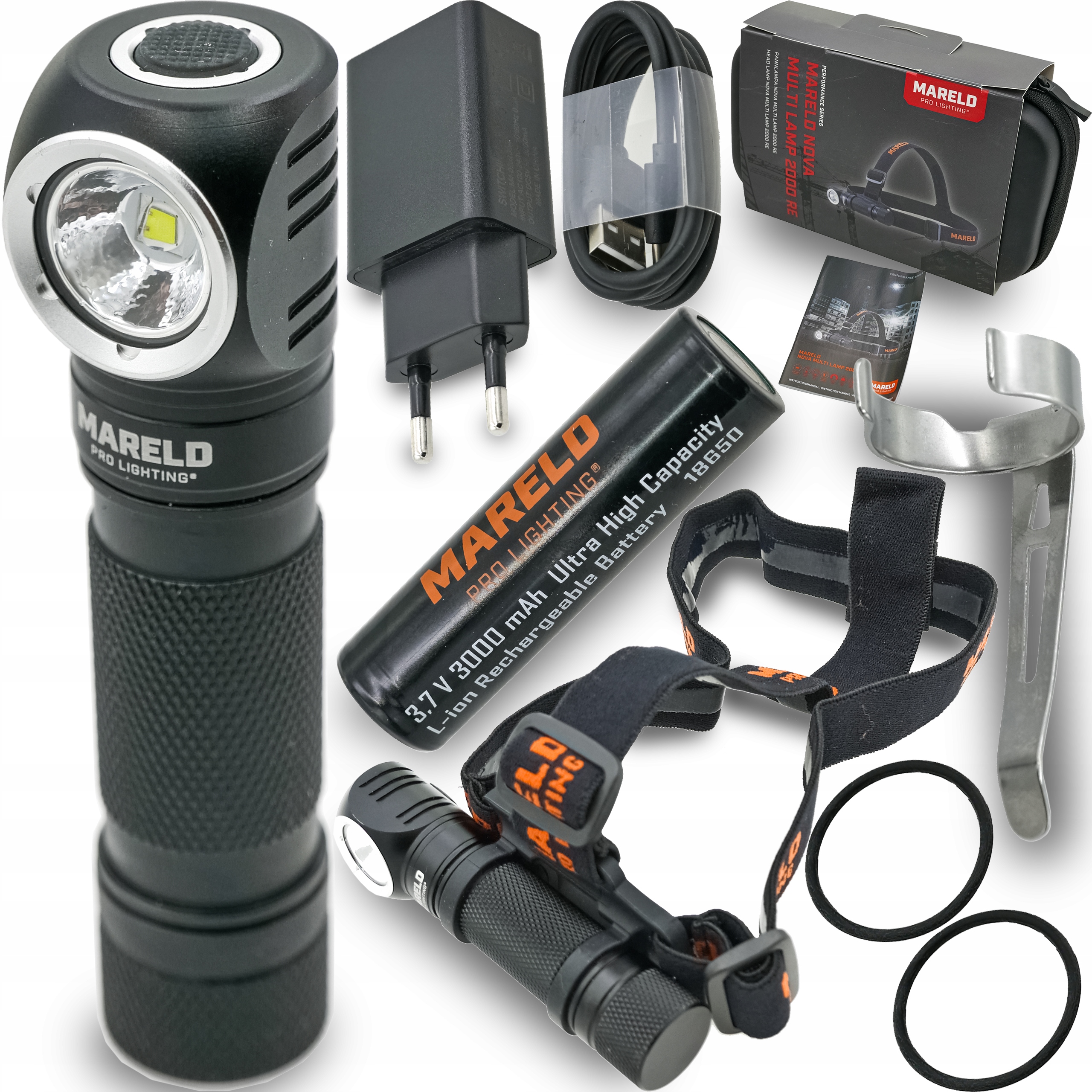 MARELD НАЛОБНИЙ ЛІХТАР AKU NOVA 2000 RE 2000LM