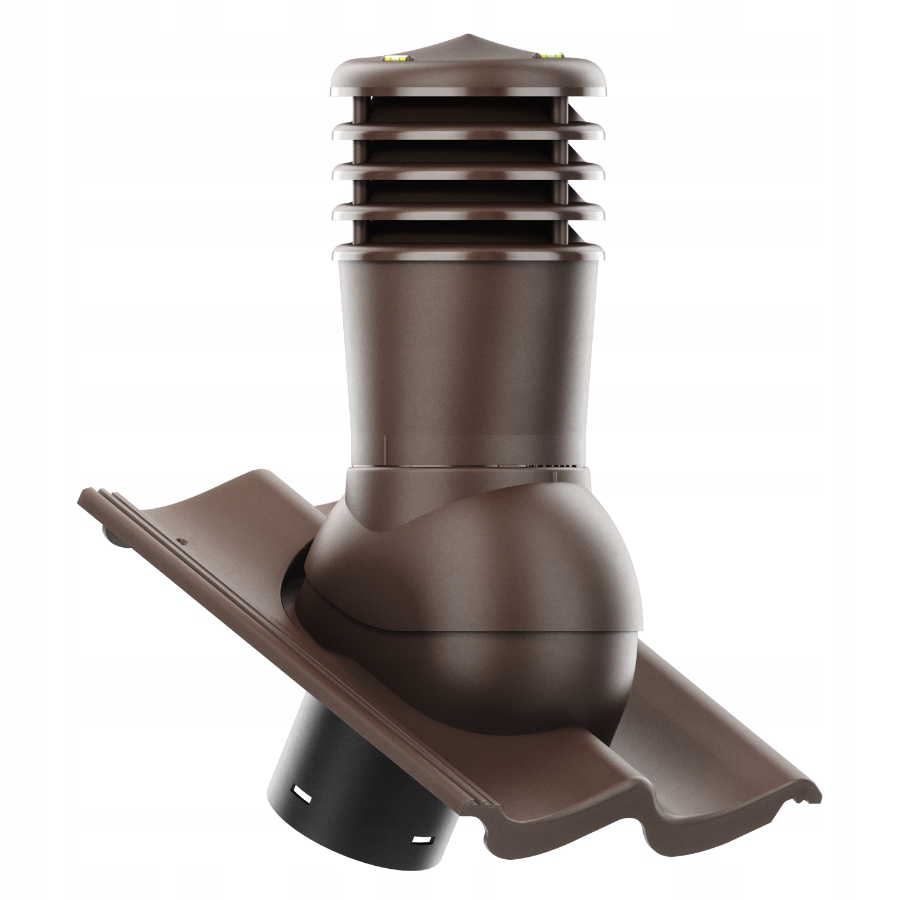 Větrací komín Smart fi150 střešní taška Braas Baltycka Hnědá
