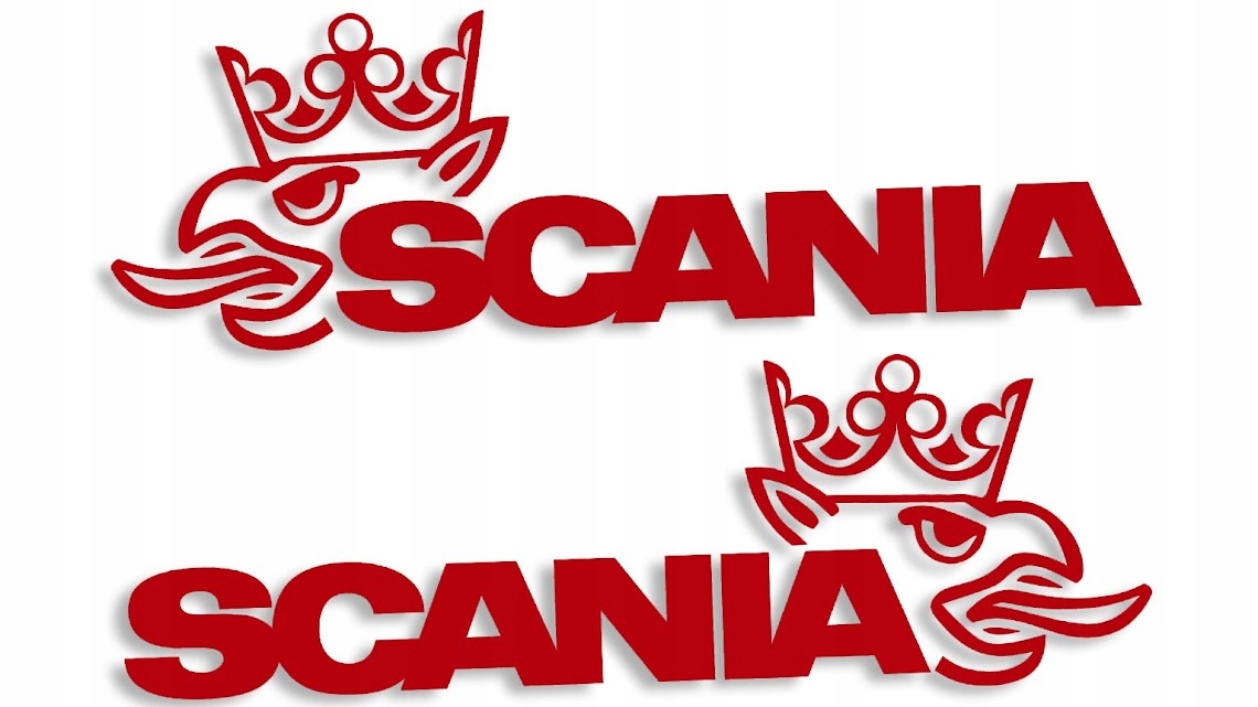 

Wycinana naklejka Scania lewa i prawa czerwona