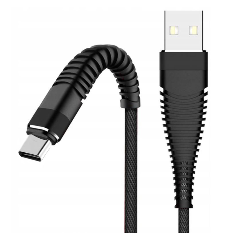 

Kabel Usb Typ C Szybkie Ładowanie nylon Hq 1m czar