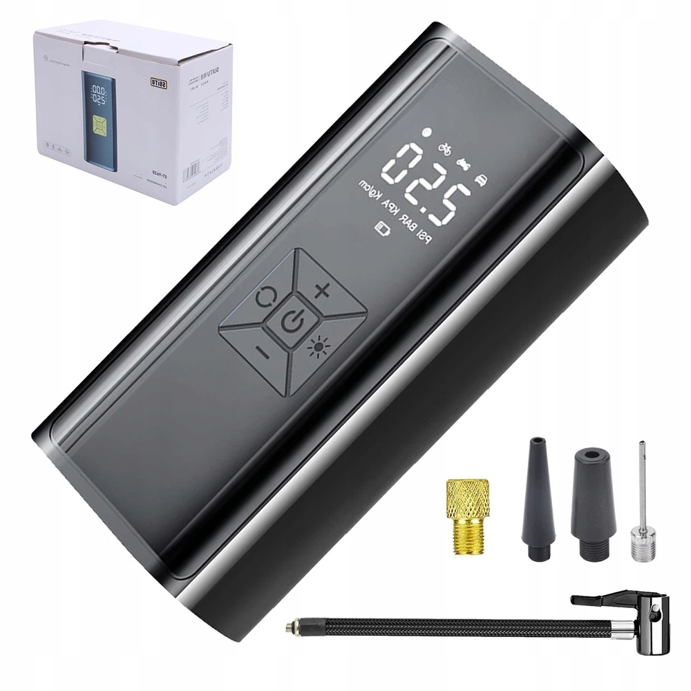 Elektrická Vzduchová Pumpa 150PSI Led Displej Powerbanka 6000MAH