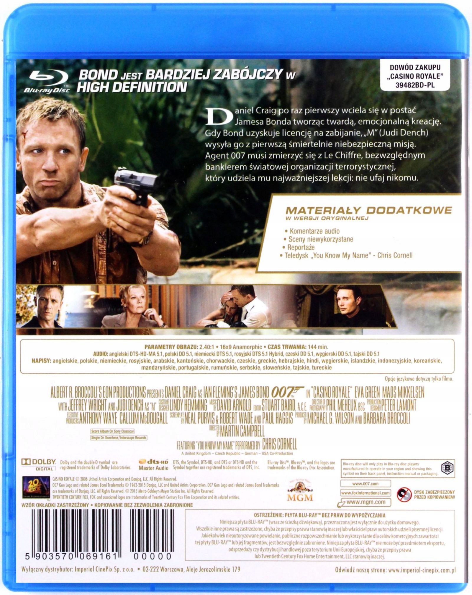 007 JAMES BOND: CASINO ROYALE (BLU-RAY) Gatunek sensacyjne