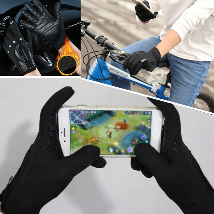 DOTYKOWE RĘKAWICZKI SPORTOWE WODOODPORNE RĘKAWICE ROWEROWE ZIMOWE + GRATIS Kod producenta NARCIARSKIE SNOWBOARDOWE NA NARTY SNOWBOARD