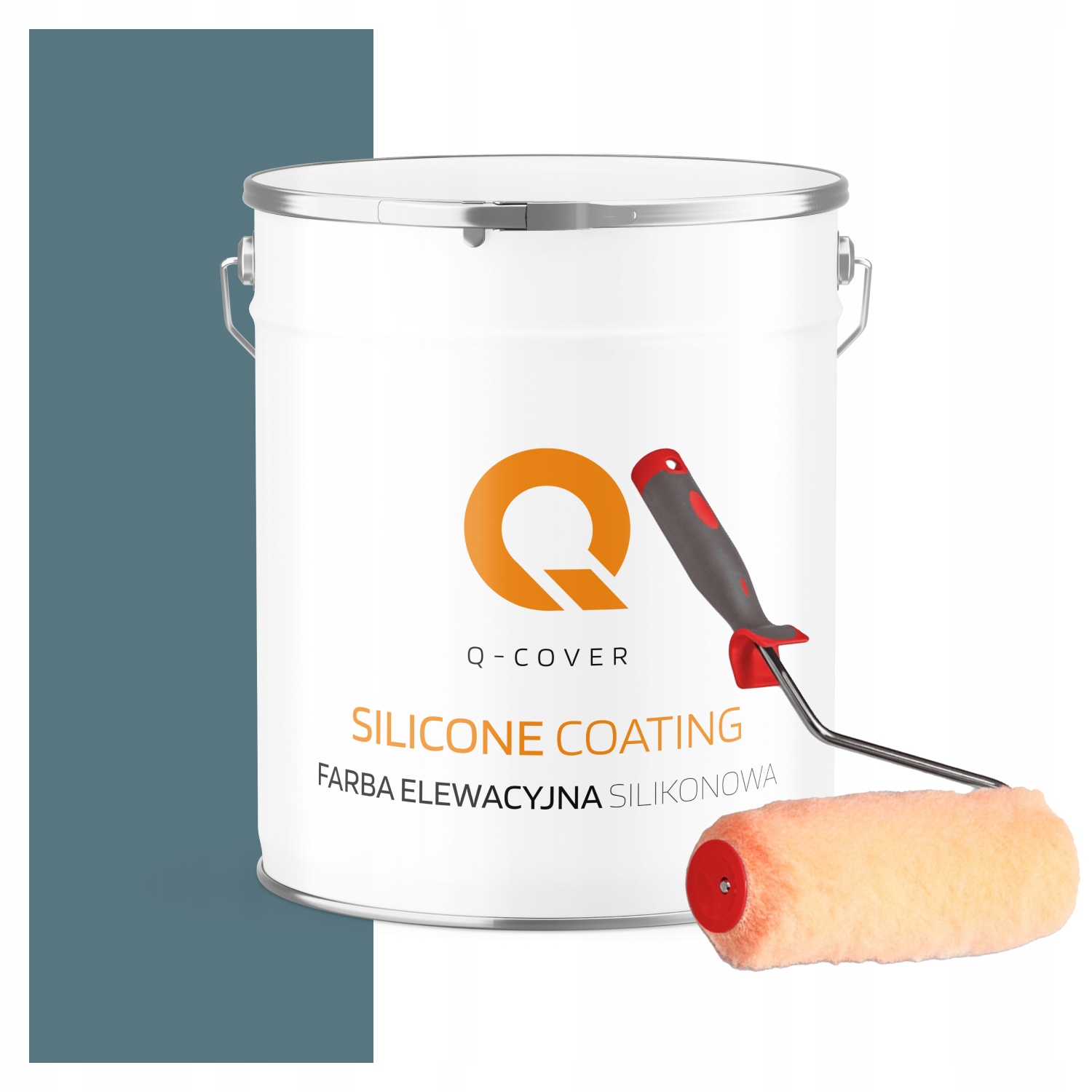 Vonkajšia fasádna farba na omietku 5L, farba tmavomodrá valček