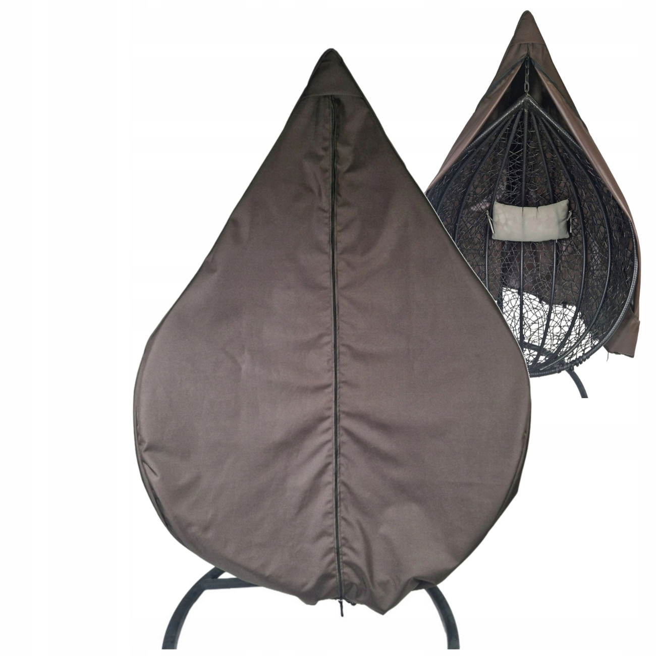 Pokrowiec na fotel wiszący ogrodowy Kokon Brązowy