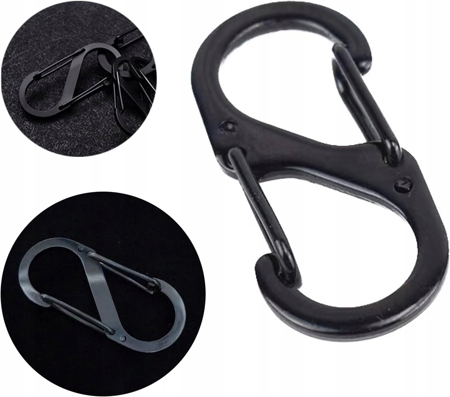 25 x KARABIŃCZYKI METALOWE W KSZTAŁCIE S MOCNE Marka inna