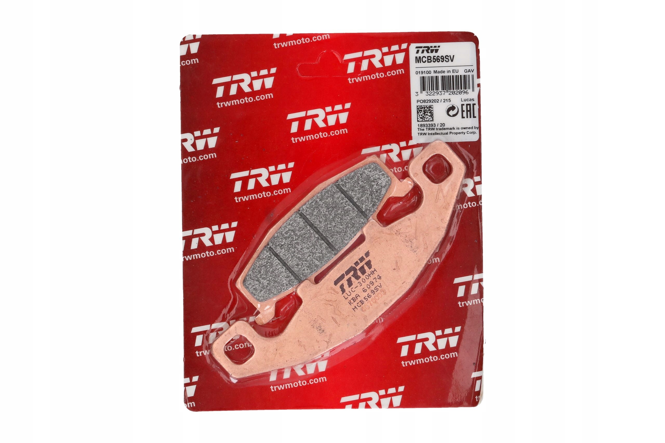 KLOCKI HAM. PRZÓD MOTO. (SINTER STREET) Producent TRW