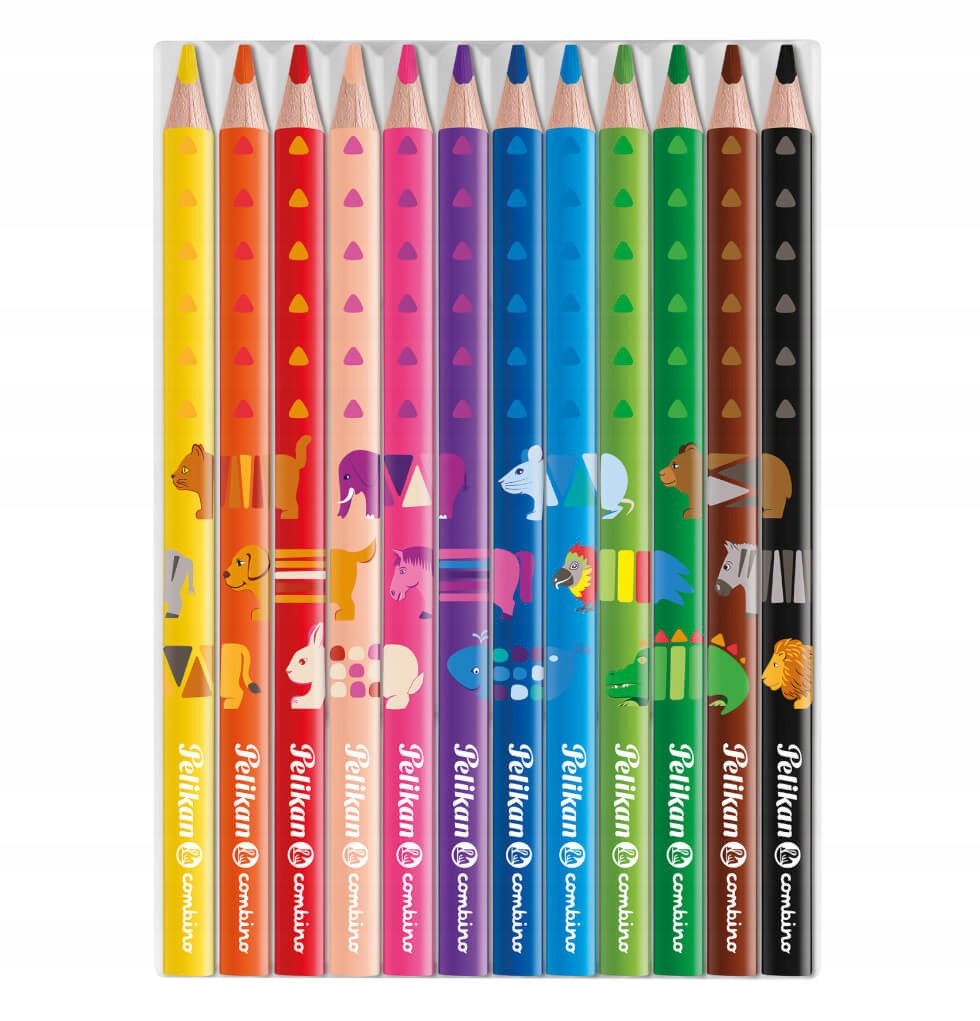 Kredki ołówkowe trójkątne Combino 12szt PELIKAN Bohater Inny