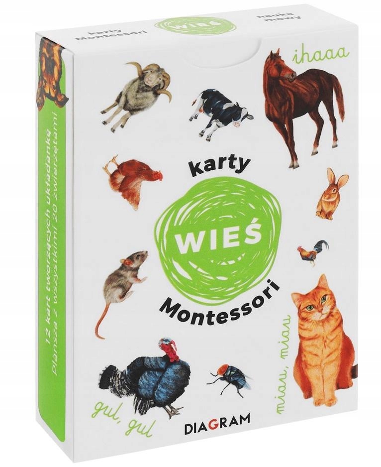 

Diagram Karty Montessori Wieś Zwierzęta Memory